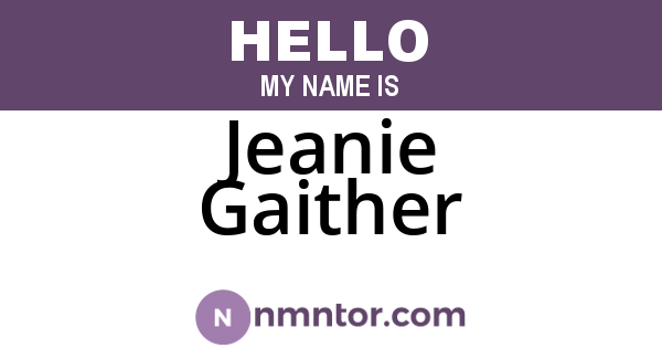 Jeanie Gaither