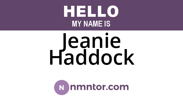 Jeanie Haddock