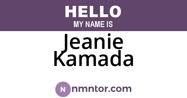 Jeanie Kamada
