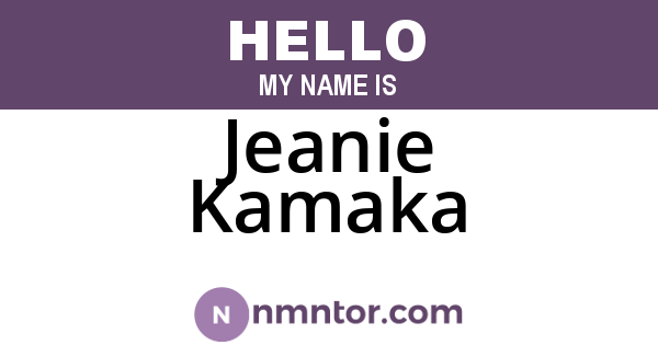 Jeanie Kamaka