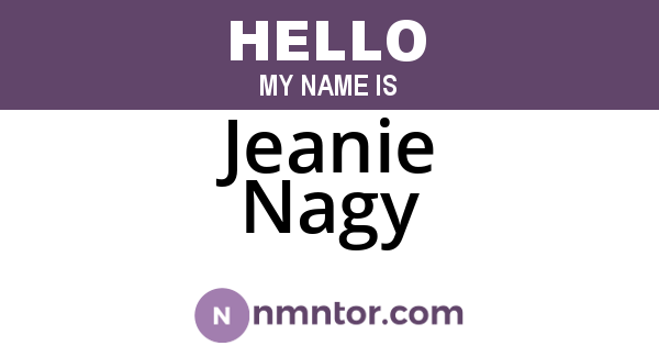 Jeanie Nagy