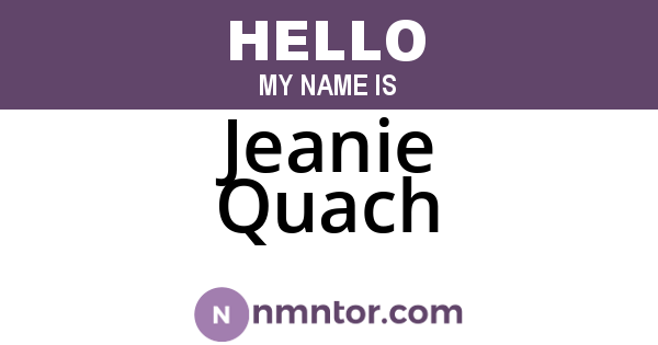 Jeanie Quach