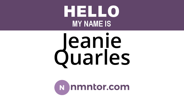 Jeanie Quarles