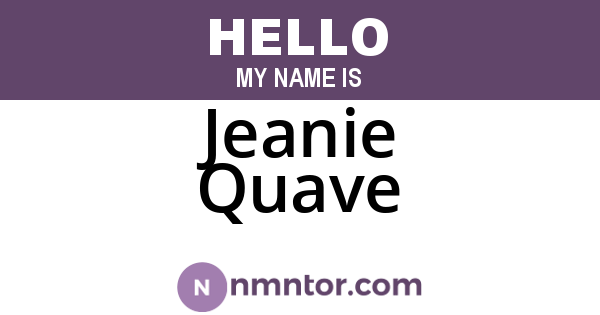Jeanie Quave
