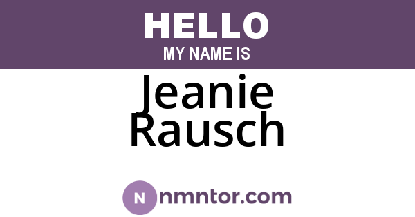 Jeanie Rausch