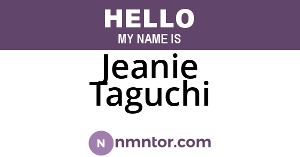 Jeanie Taguchi