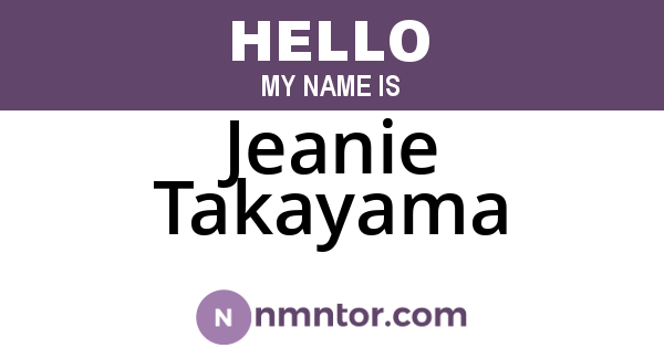 Jeanie Takayama