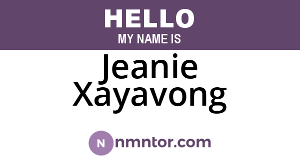 Jeanie Xayavong