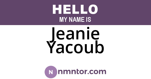 Jeanie Yacoub