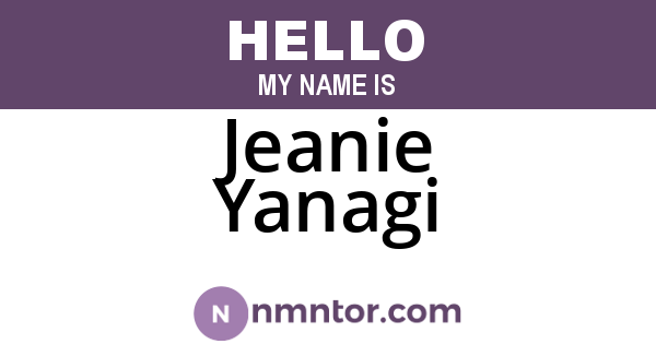 Jeanie Yanagi