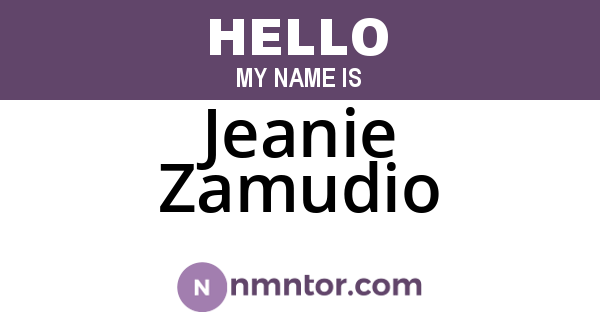 Jeanie Zamudio