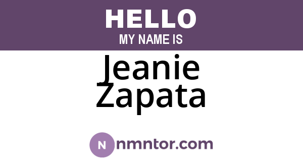 Jeanie Zapata