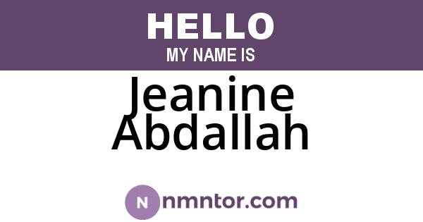 Jeanine Abdallah