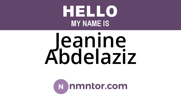 Jeanine Abdelaziz