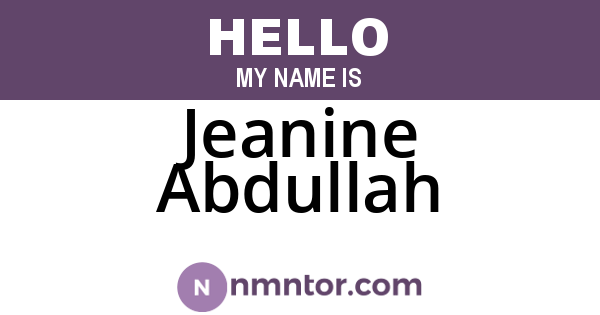 Jeanine Abdullah