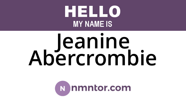 Jeanine Abercrombie