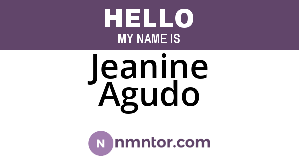 Jeanine Agudo