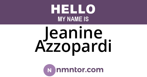 Jeanine Azzopardi