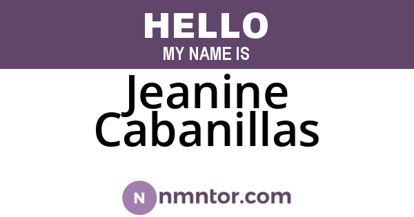 Jeanine Cabanillas