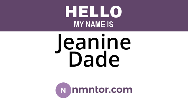 Jeanine Dade
