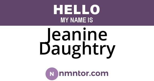 Jeanine Daughtry