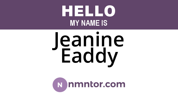 Jeanine Eaddy