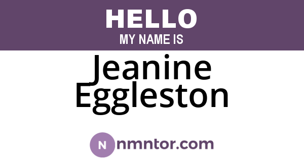 Jeanine Eggleston