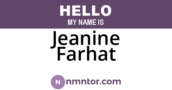 Jeanine Farhat