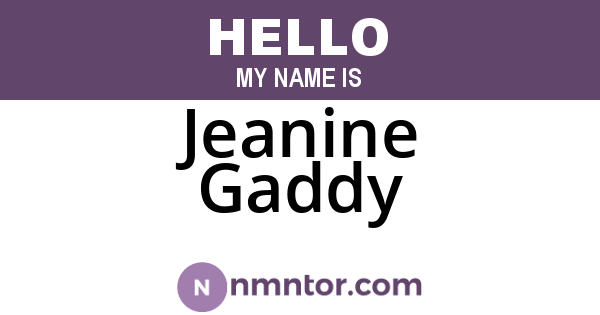 Jeanine Gaddy