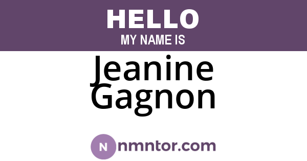 Jeanine Gagnon