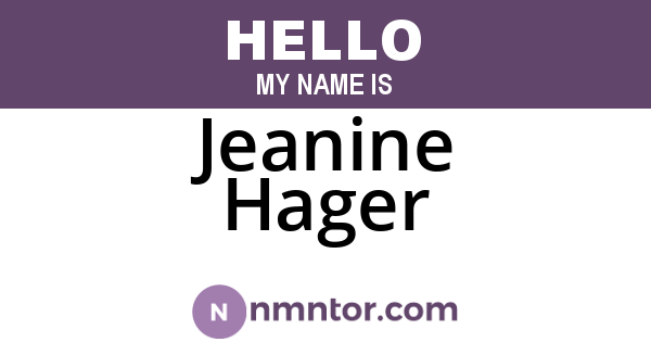 Jeanine Hager