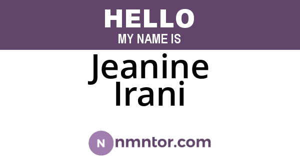 Jeanine Irani