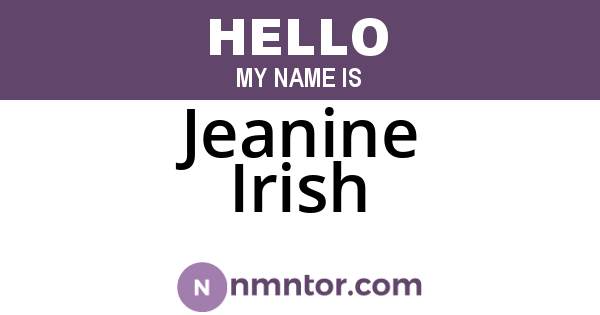 Jeanine Irish