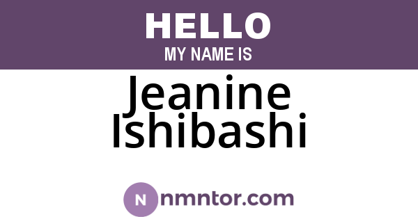 Jeanine Ishibashi
