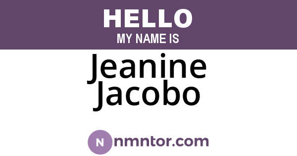 Jeanine Jacobo
