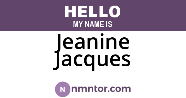 Jeanine Jacques
