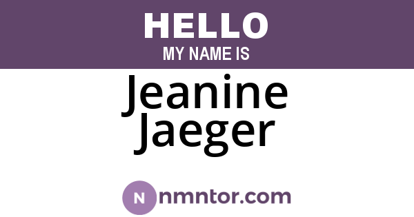 Jeanine Jaeger