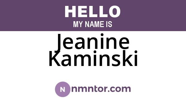 Jeanine Kaminski
