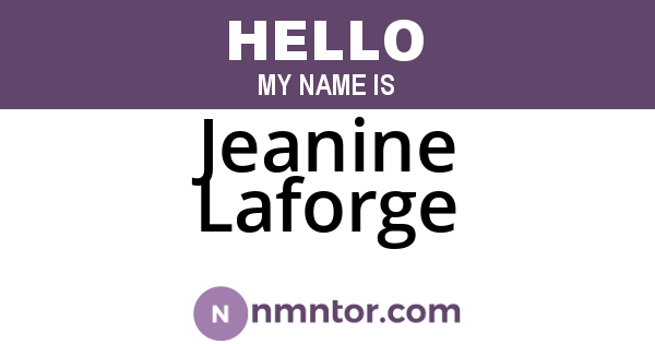 Jeanine Laforge