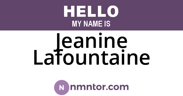 Jeanine Lafountaine