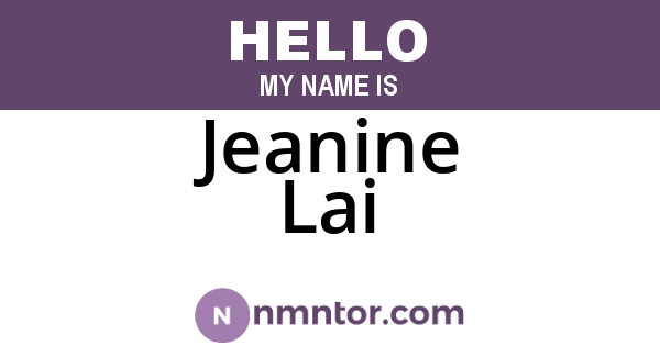 Jeanine Lai