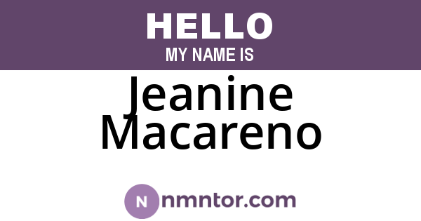 Jeanine Macareno
