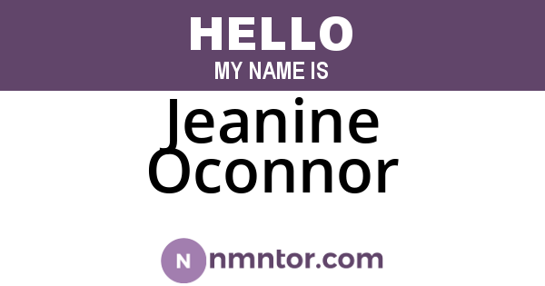 Jeanine Oconnor