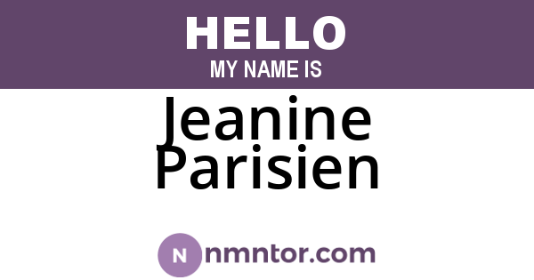 Jeanine Parisien