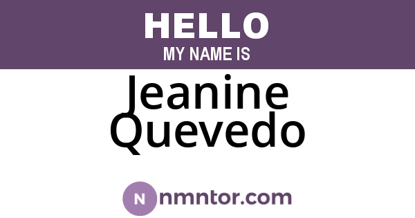 Jeanine Quevedo