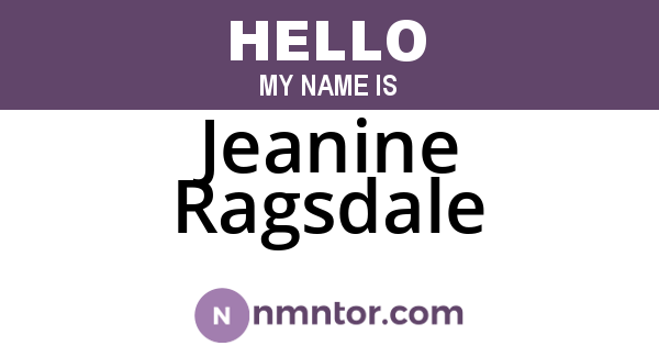 Jeanine Ragsdale