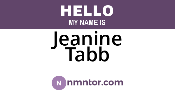 Jeanine Tabb