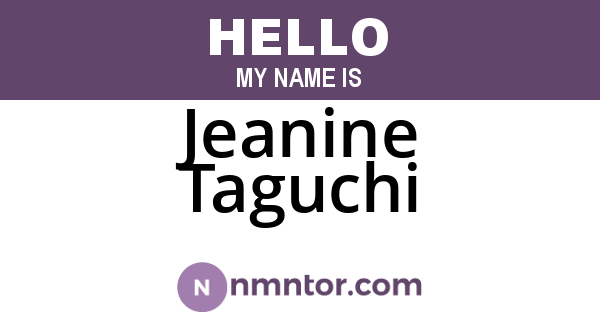 Jeanine Taguchi