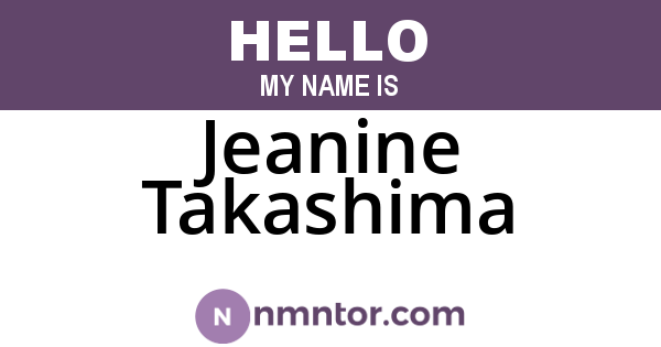 Jeanine Takashima