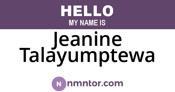 Jeanine Talayumptewa